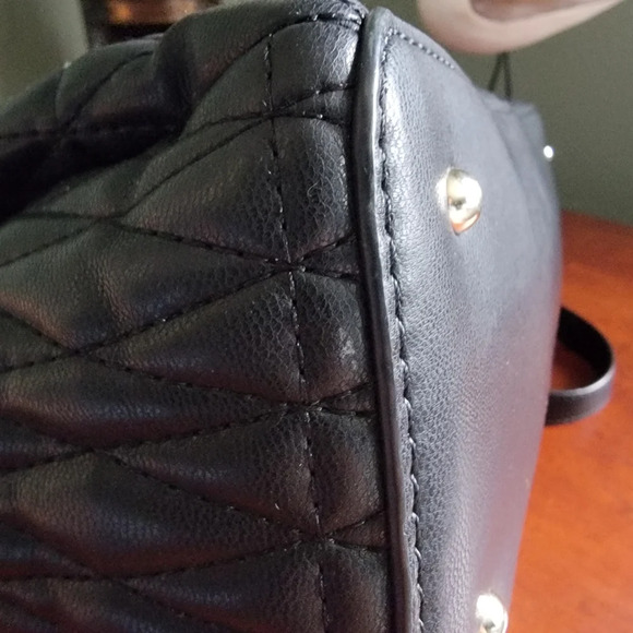 Guess Brinkley Triple Compartment Satchel in Black Faux Leather - Picture 10 of 15